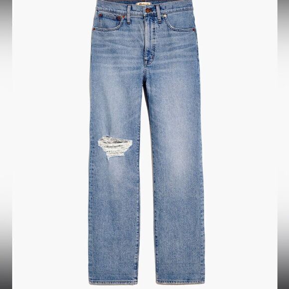 Madewell Distressed PVJ Straight jean in size 25 in Reinhart Wash - Picture 1 of 16